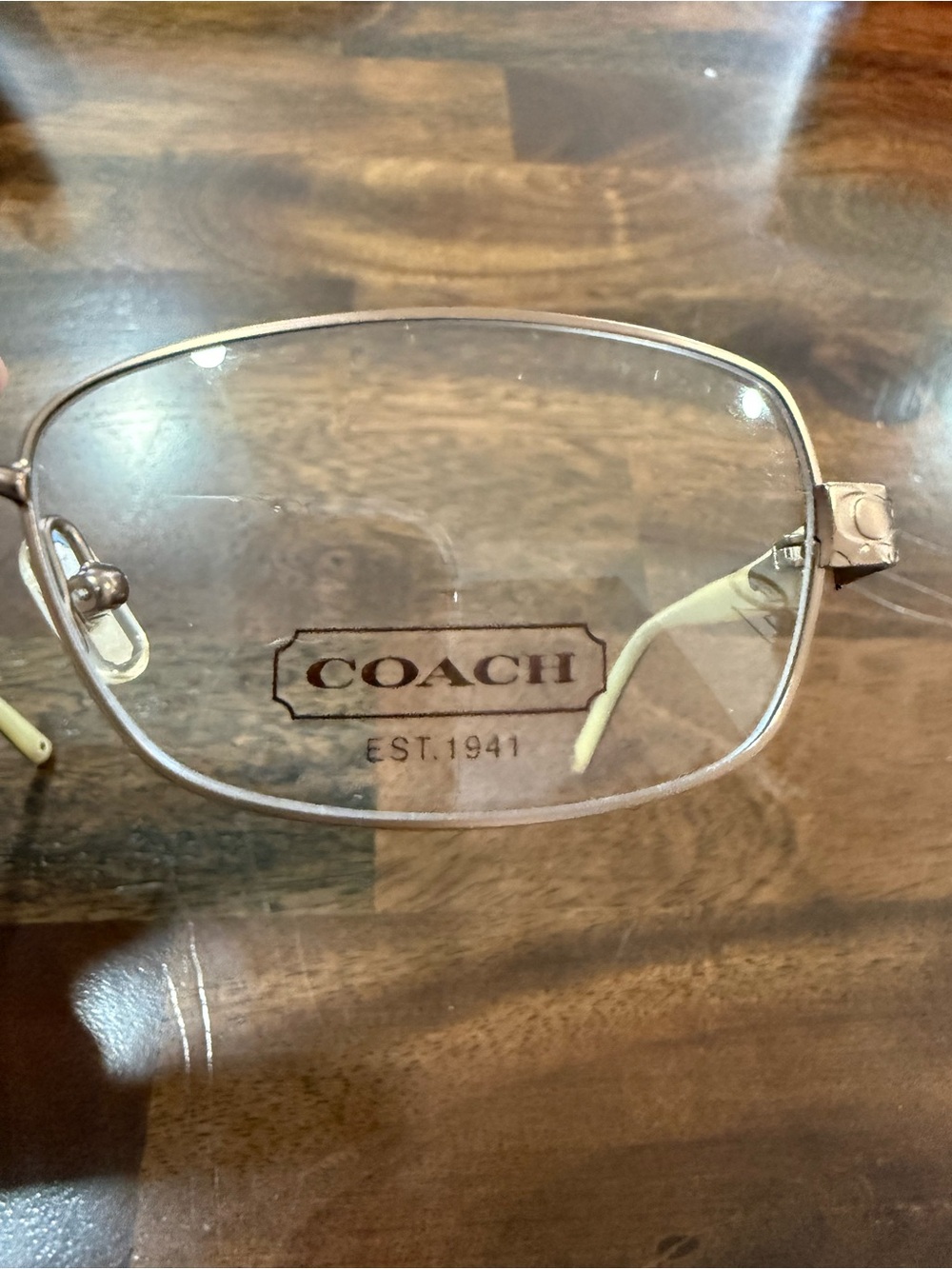 Coach TONIE 125 SAND 53-17-135 Brown Metal Eyeglasses Frames Demo Lens NEW - Picture 8 of 12